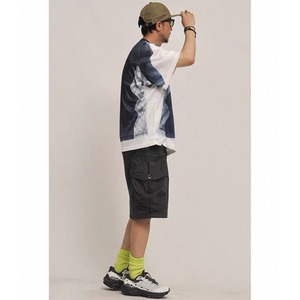 Tie dye mesh panel tee 1494