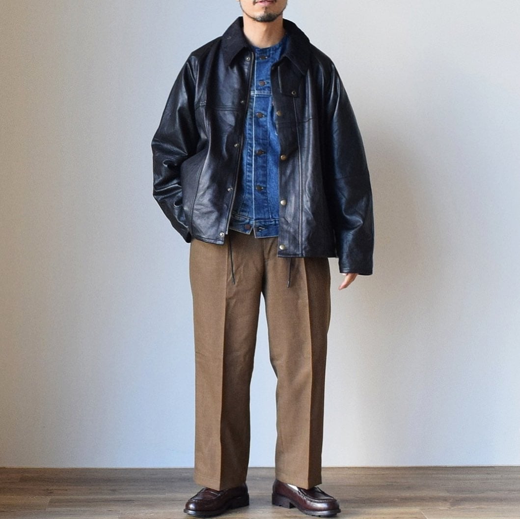 YOUSED】 REMAKE LEATHER DRIVERS JACKET 