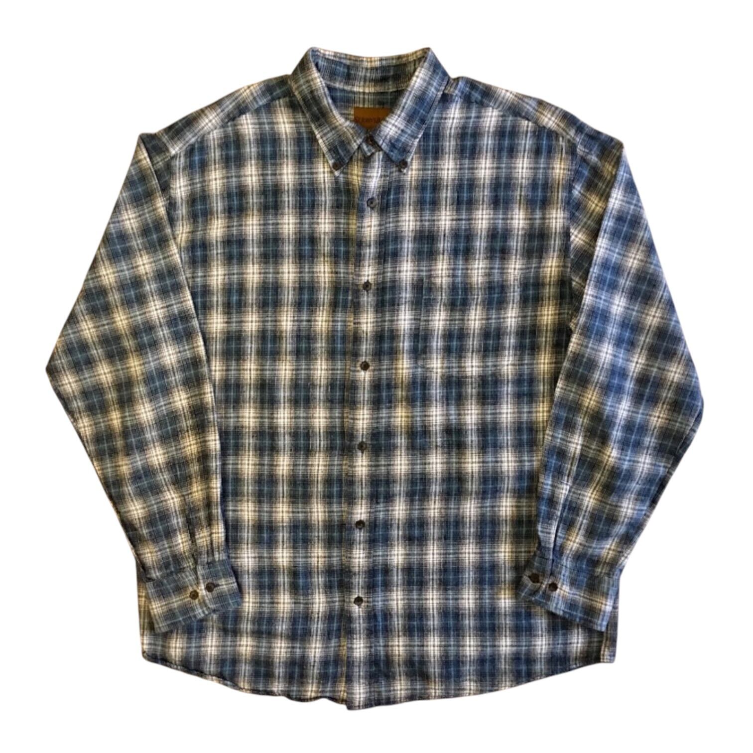 ST.JOHN'S BAY / Shadow Check Button-Down Long Sleeve Shirt / XLT / 90s