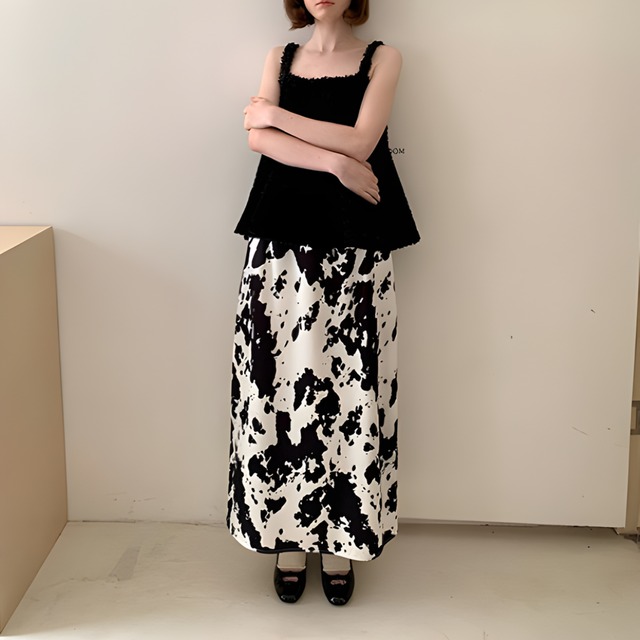 Marble Print Skirt F0516