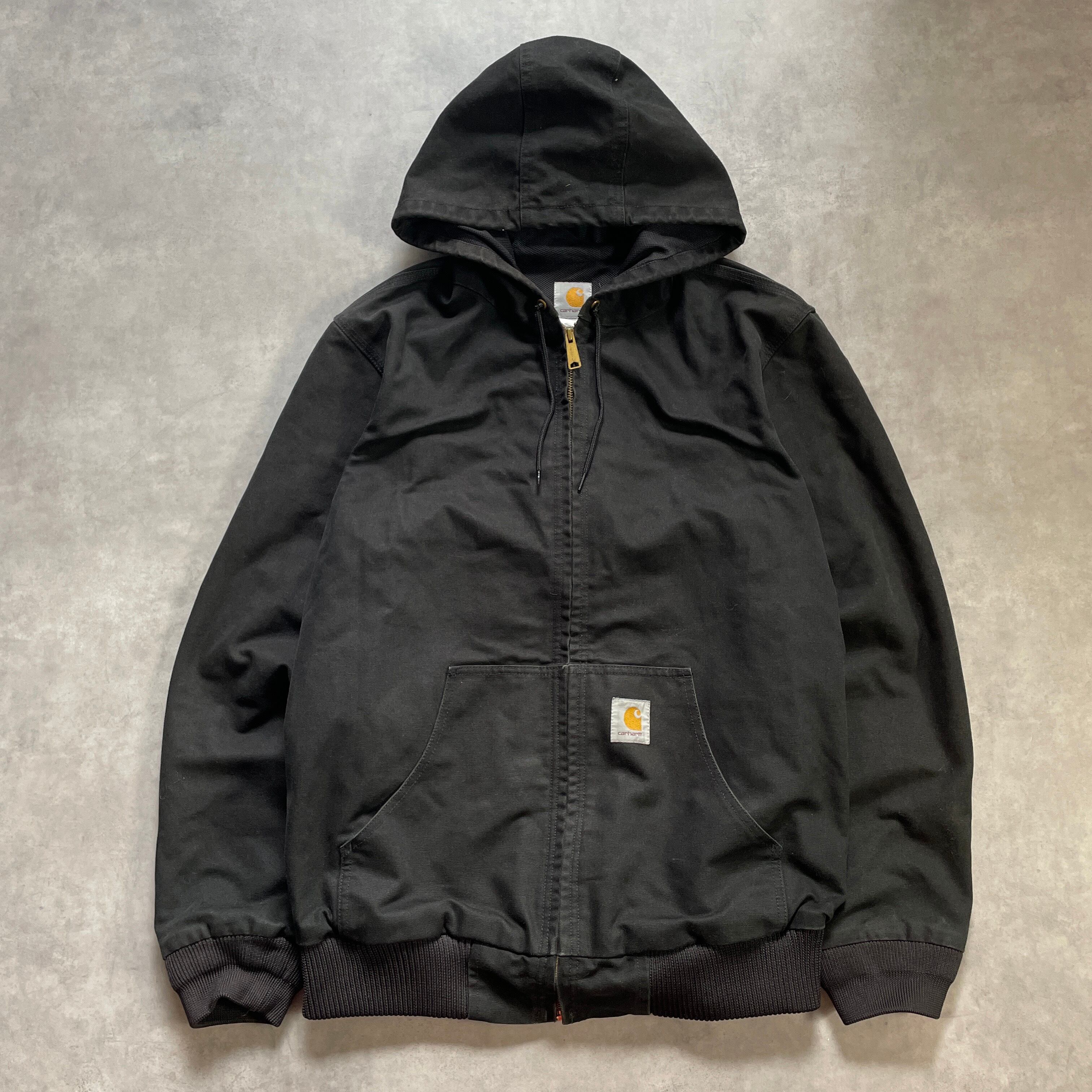 90s Carhartt アクティブジャケット ブラック ダック 雰囲気抜群