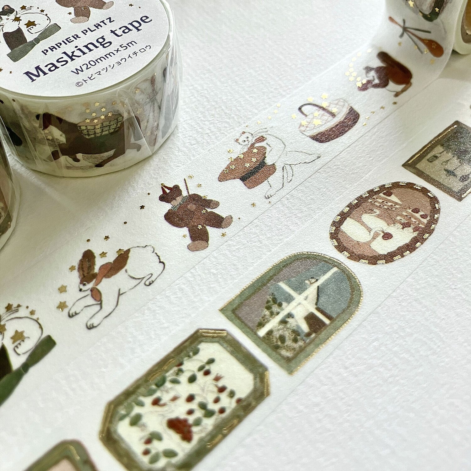 【新作含む】トビマツショウイチロウ　マスキングテープ12本セット トビマツショウイチロウ 金箔入りマスキングテープ 箔入りframe