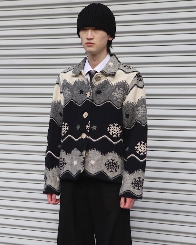 jacquard Nordic blouson