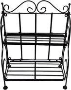 収納ラック ２段収納ラック ヴィンテージラック 黒 キッチン 調味料収納 バスグッズ収納 カウンター