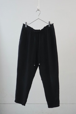 Euro black linen relaxed pants