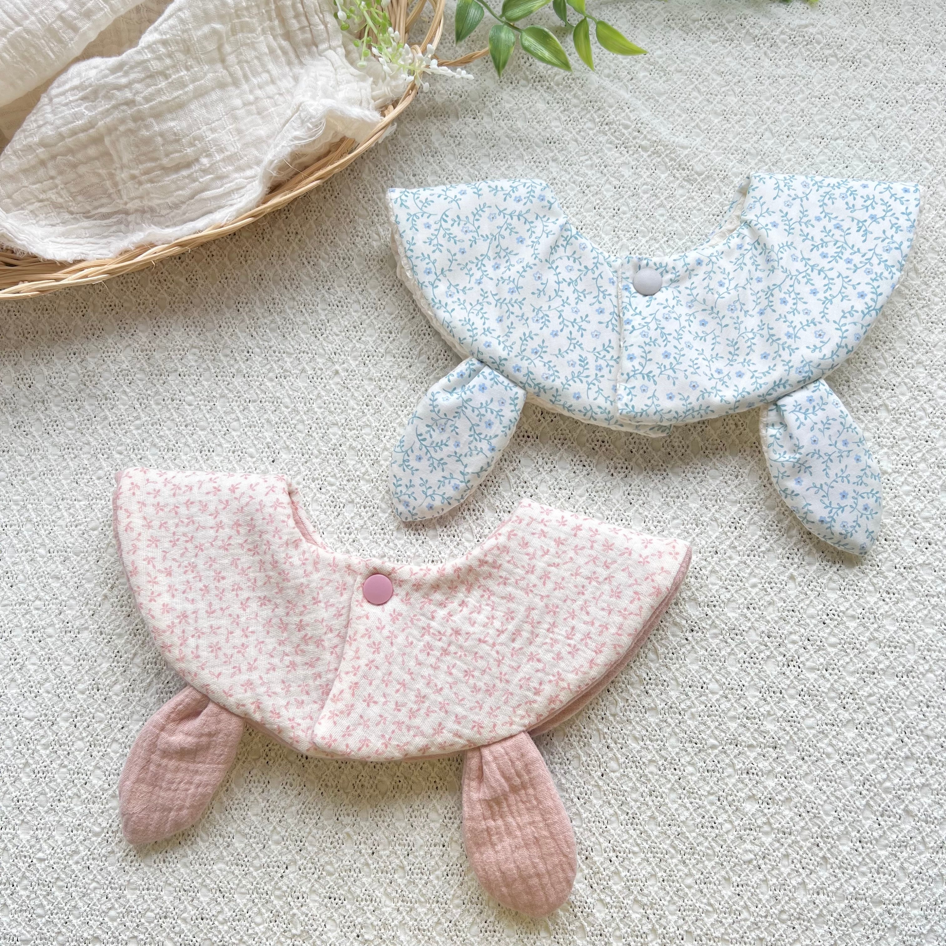 2485 ハンドメイドスタイ　うさ耳　名入れスタイ　刺繍　ベビースタイ 2485 ハンドメイドスタイ うさ耳 名入れスタイ 刺繍 ベビースタイ