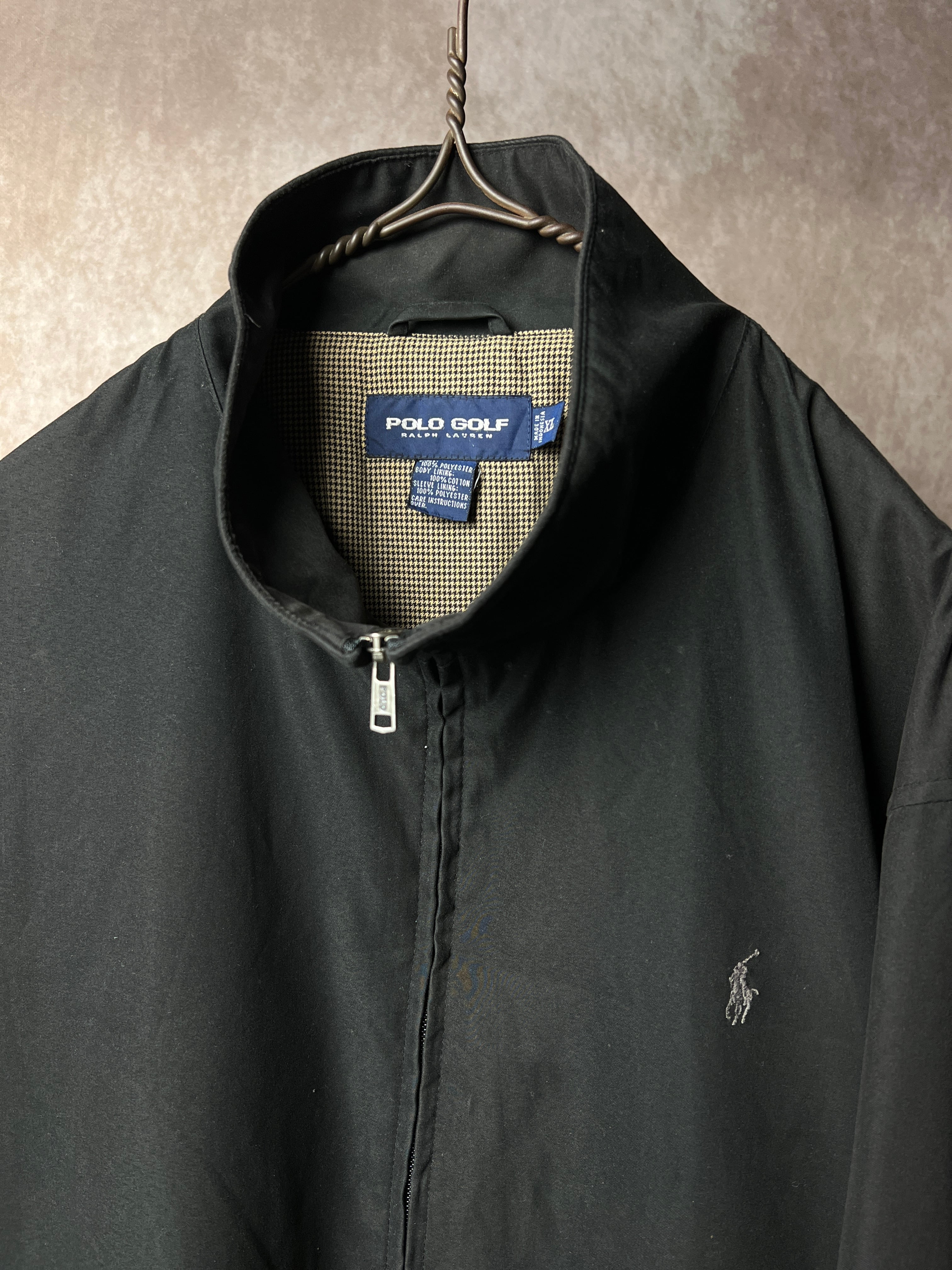 90's~ POLO GOLF by Ralph Lauren Peachskin Blouson Black 90年代 00 90's~ POLO GOLF by Ralph Lauren Peachskin Blouson Black 90年代 00