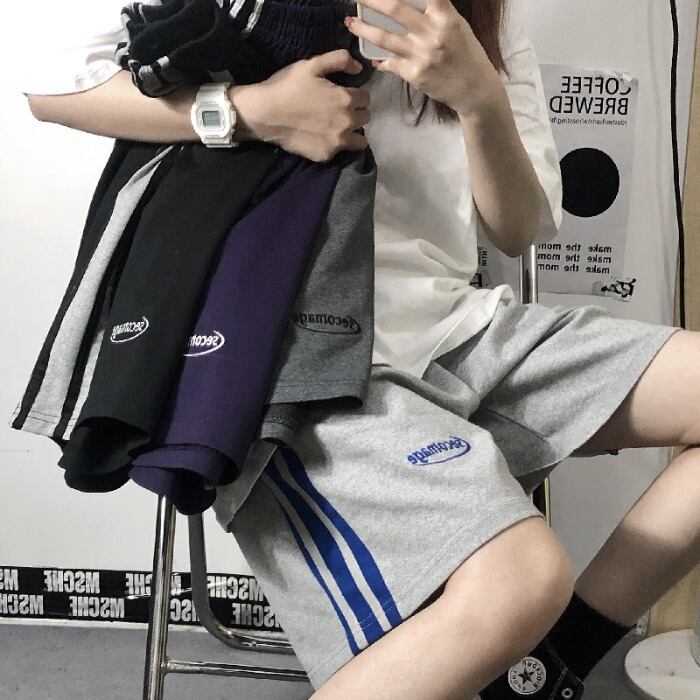 スタイルレディースサマーショーツ スタンダードストライプルーズカジュアルパンツ レトロ 夏物 ブルマー ケッペル48414847629