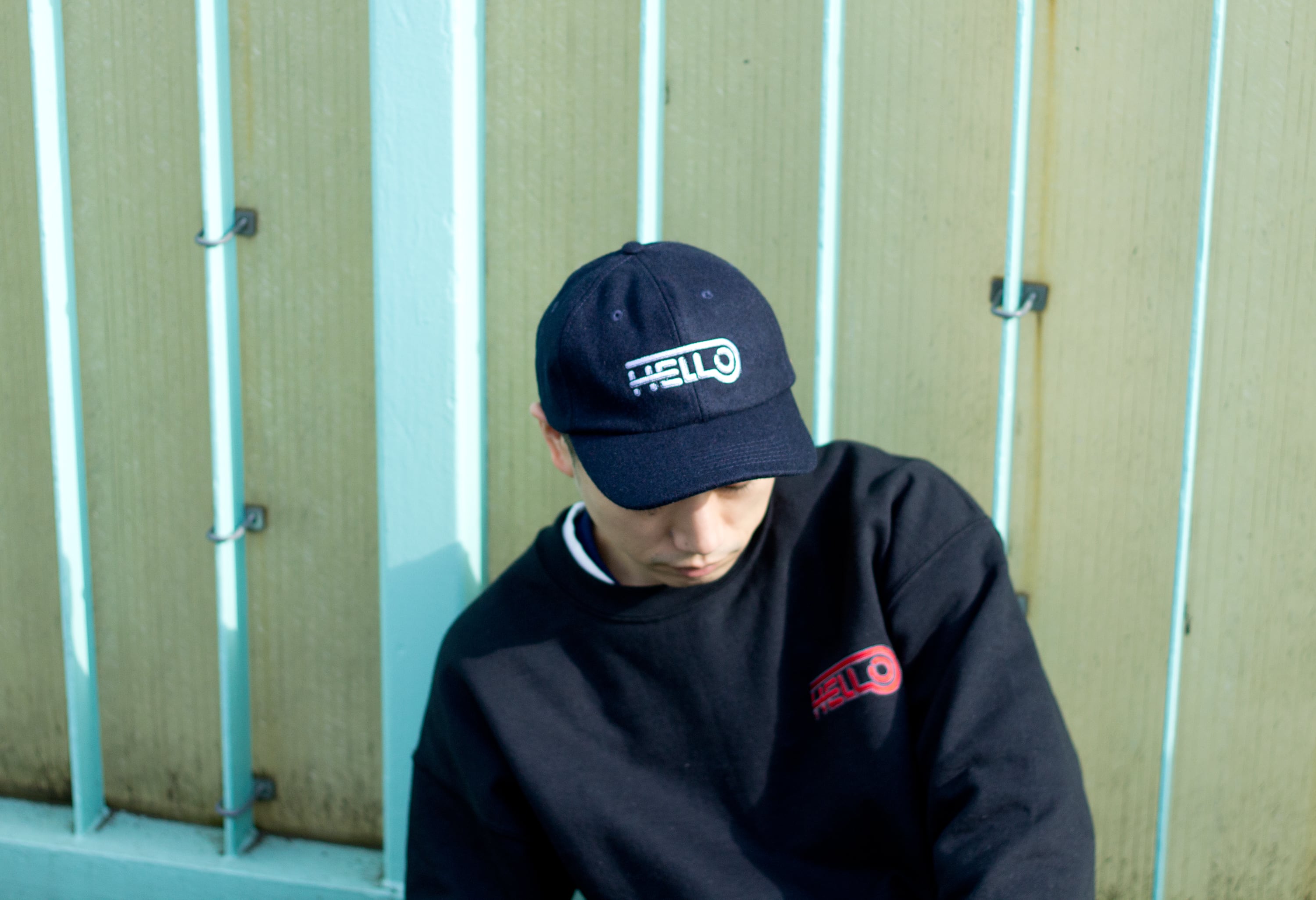 HELLO WOOL BB CAP #NAVY