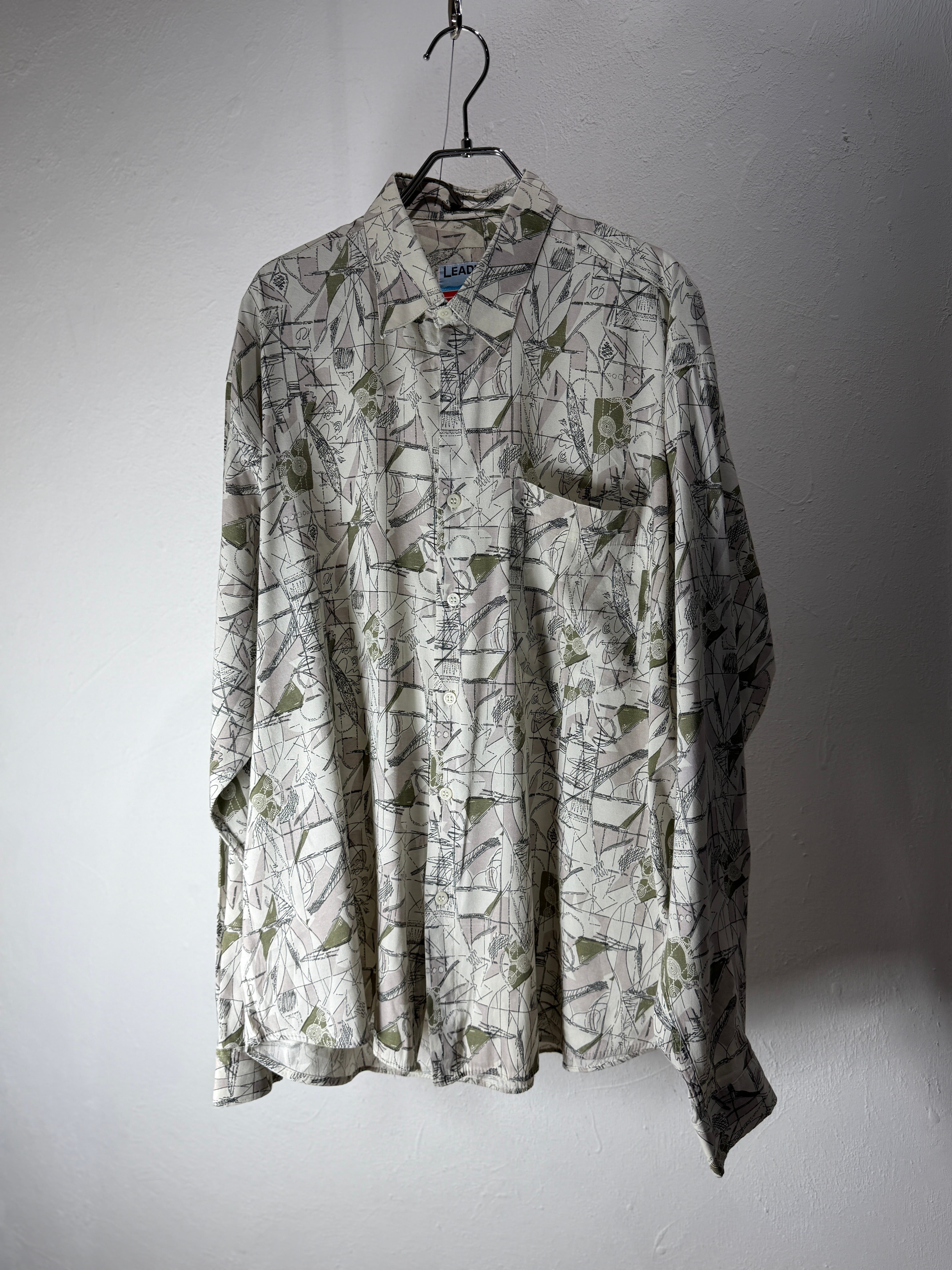 90s Eur Abstract Art Pattern Shirt