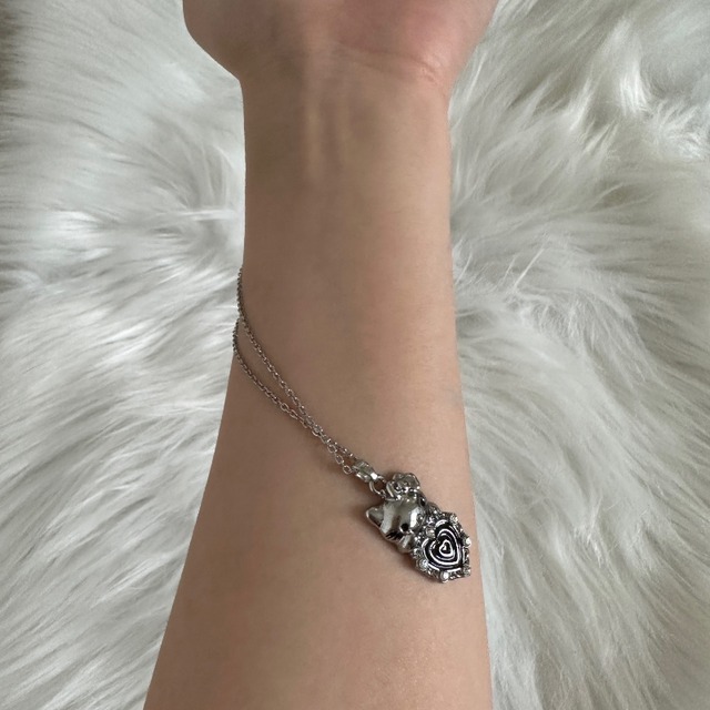 Fairy可愛い猫のダイヤOR愛心ネックレス