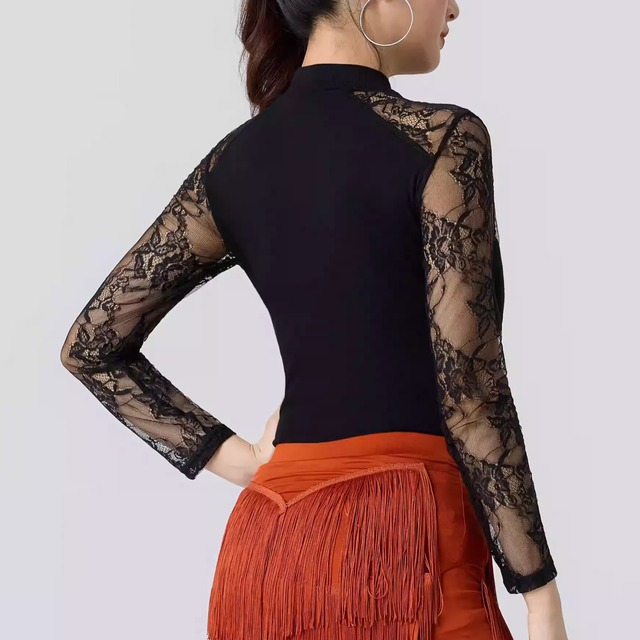 エレガントレース・ハイネックトップス　ds1506