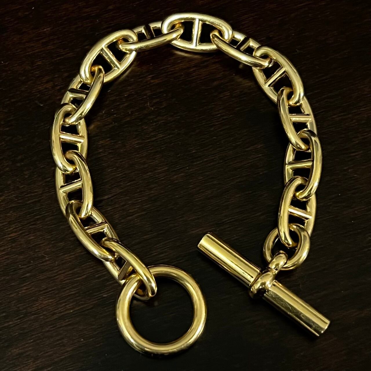 HERMES Chaine d'Ancre Bracelet GM 13 Links 18K Rose Gold 2010s