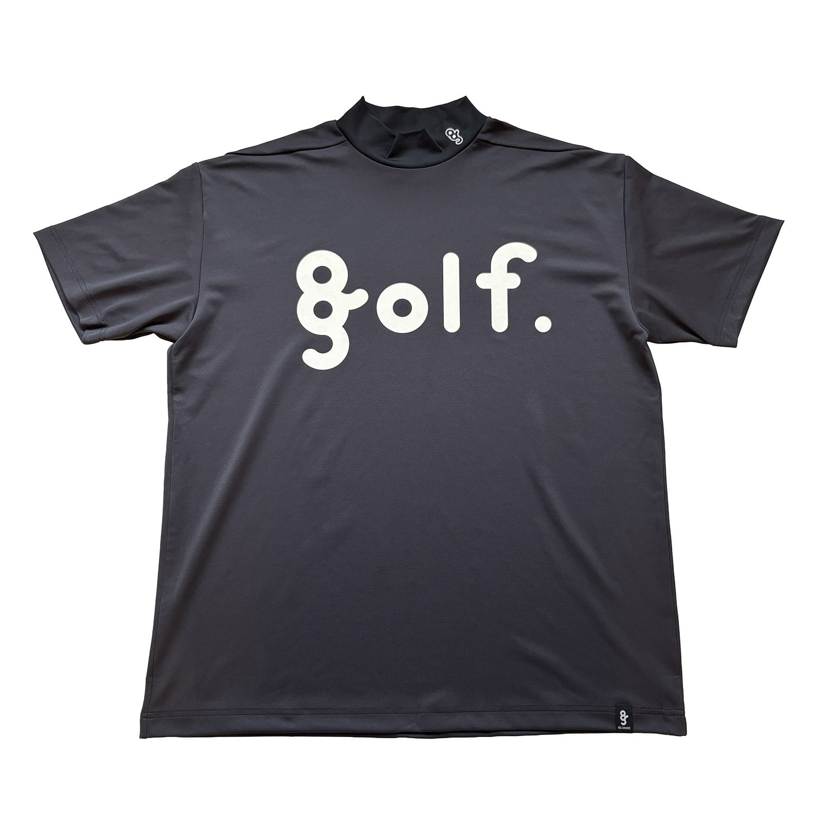 N*i様 8G SHOOT ロゴプリントモックネックロングスリーブシャツ ブラッ LOGO PRINT MOCK NECK SHIRT - CHARCOAL / BLACK - | 8G SHOOT WEBSTORE
