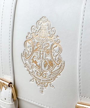 F221091-19_Harry Potter×Flapper ホグワーツロゴミニサッチェル ホワイト