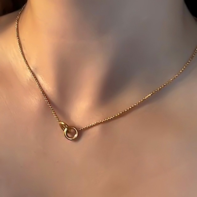 double rings necklace