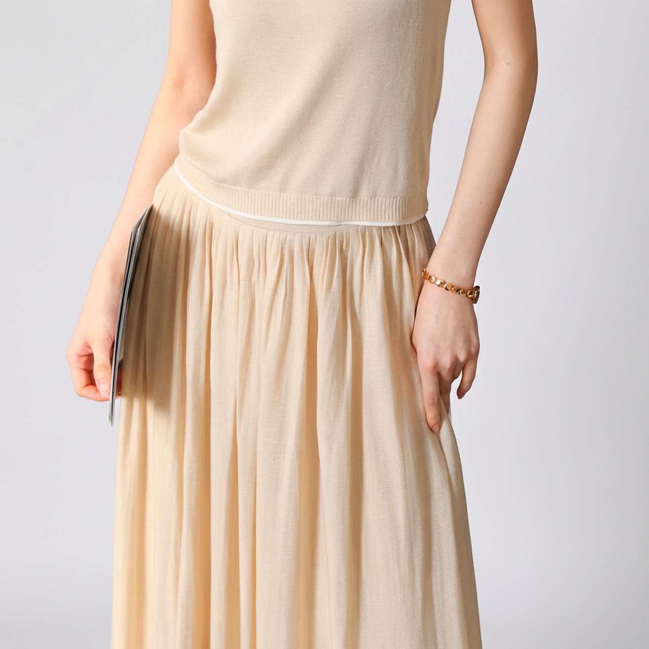 ギャザー フレアスカート   2colors  26042・画像10