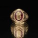 Vintage College Ring [JOSTEN 10kt Gold x Tiger (Wild Cat) Emblem Side] [1967s-] Round Heavy Class Ring