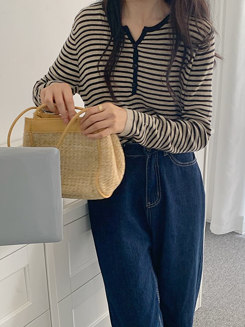 スタイルストライプセーター オータム薄手コート ショート ロング 秋物 モンロー60250924682