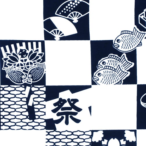 手ぬぐい「浅草みやげ 安坊紺」 | 手ぬぐい 染の安坊