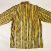 イタリア製 MISSONI ミッソーニ ストライプ 総柄 BD ボタンダウン 長袖シャツ 46/マルチ メンズ