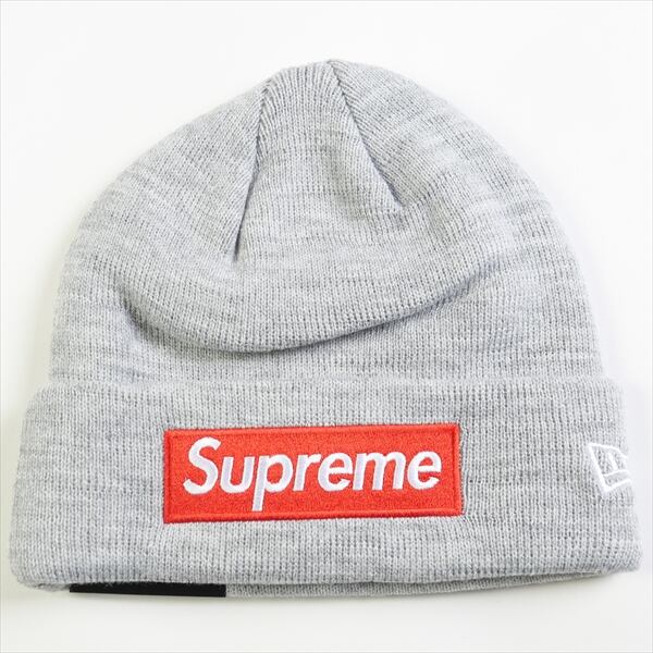 Supreme boxlogo beanie グレー 18AW - ニットキャップ/ビーニー