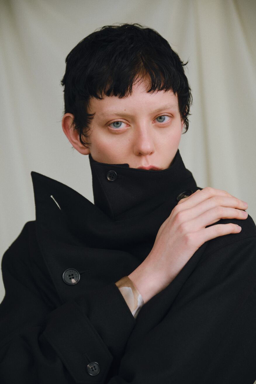 semoh” Italian Wool Old Coat Black” | Lapel online store