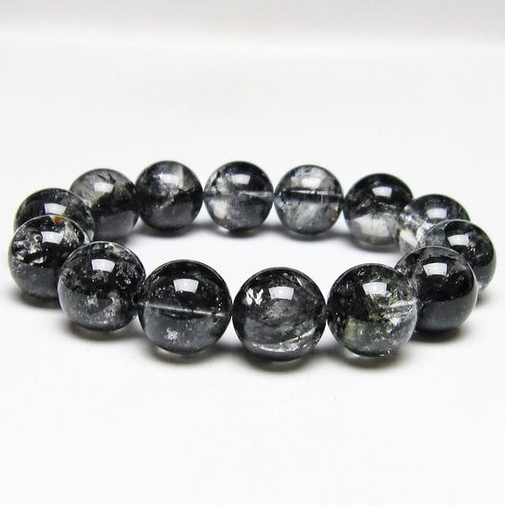 ブラックエレスチャルクォーツ ブレスレット 16mm 一点物 111-53866