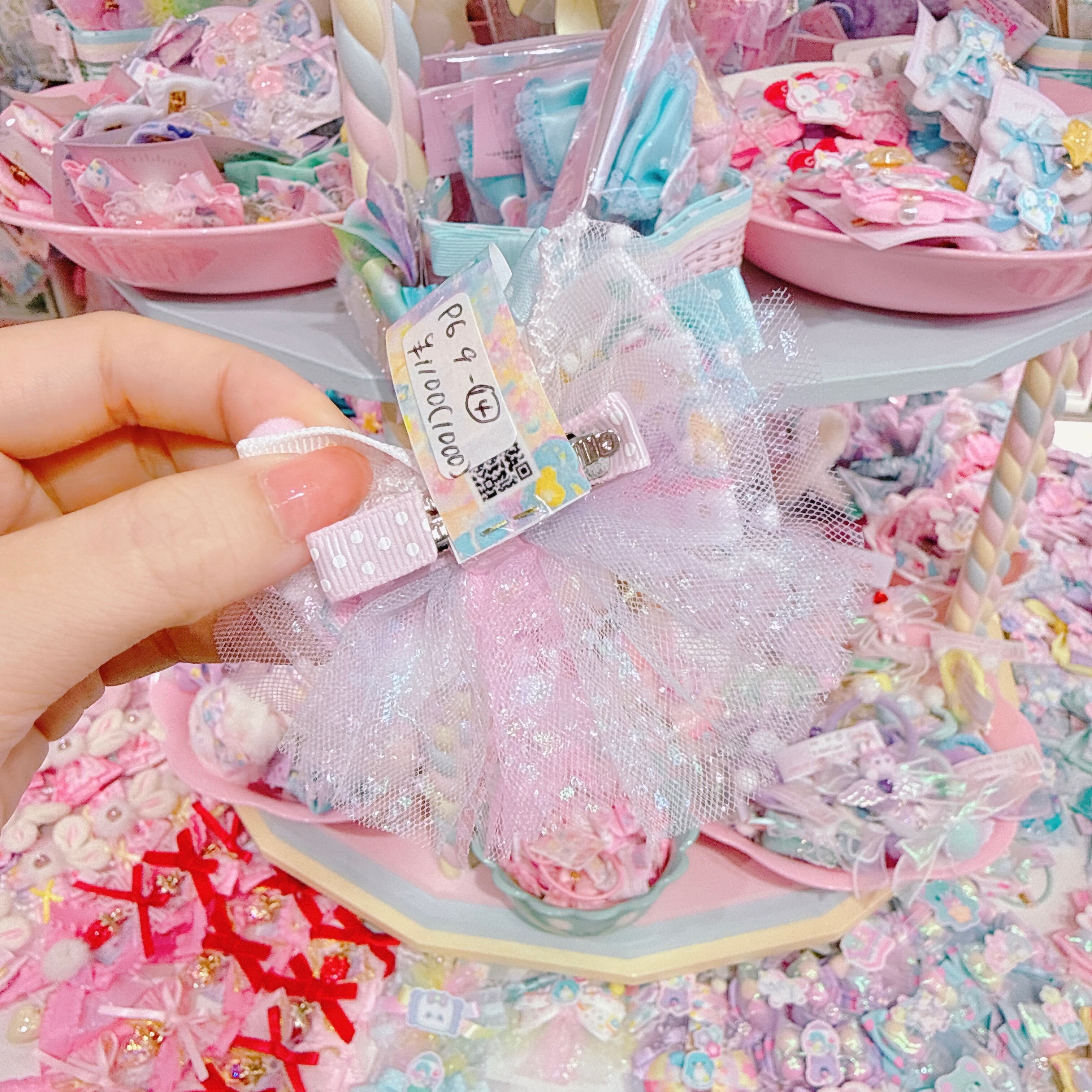 【P6】9-14リボンヘアクリップ