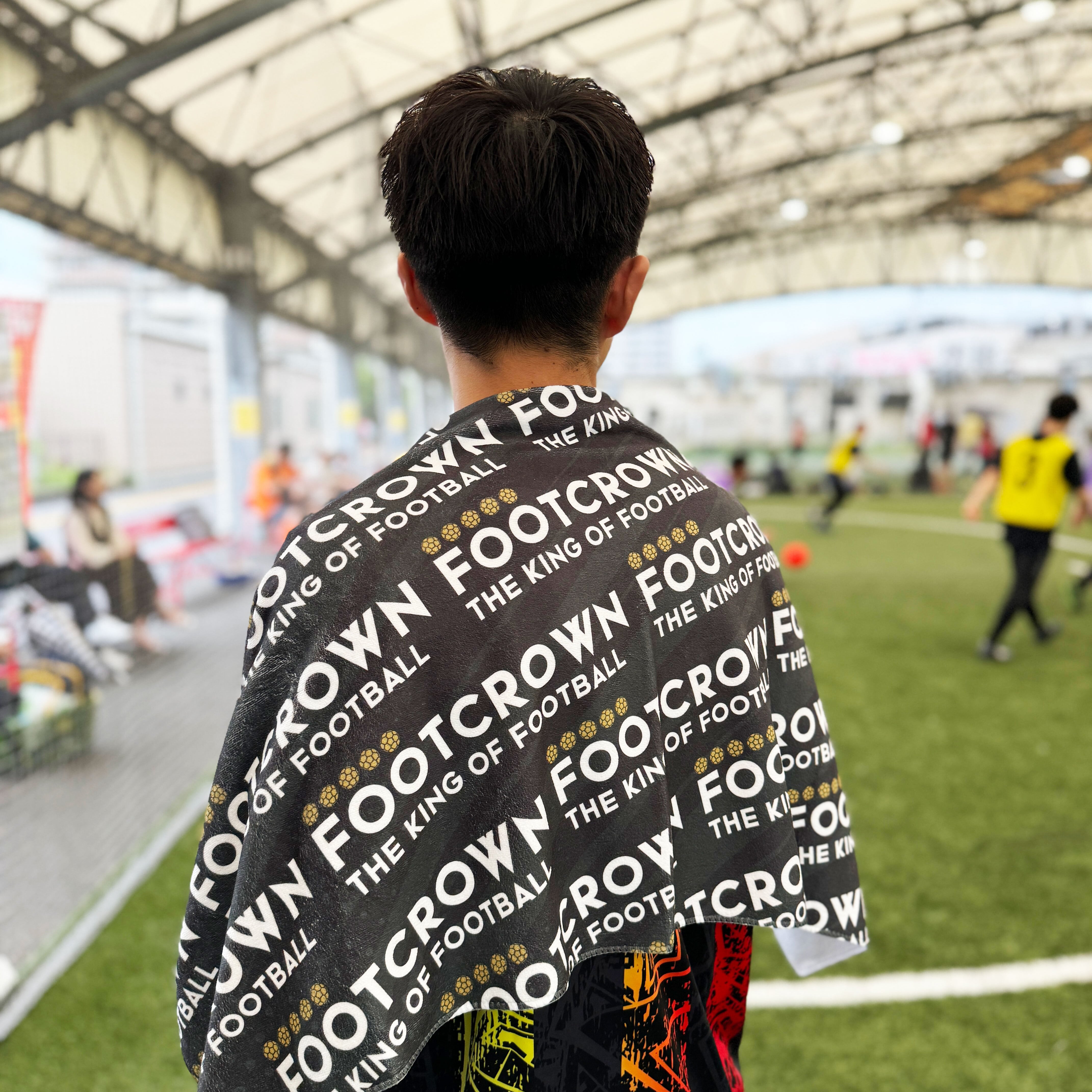 フットクラウン 大判スポーツタオル 総柄デザイン 1m×50cm