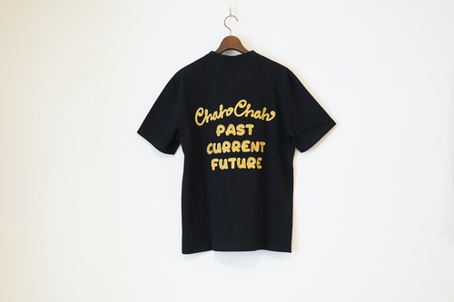 CC EMBROIDERY S/S HENRY NECK TEE -BLACK-