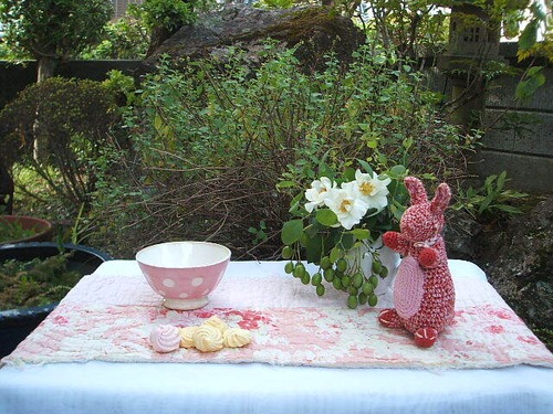 french antique Digoin pink dot cafe bowl  フランス　アンティーク　Digoin　ピンクドット　カフェボウル