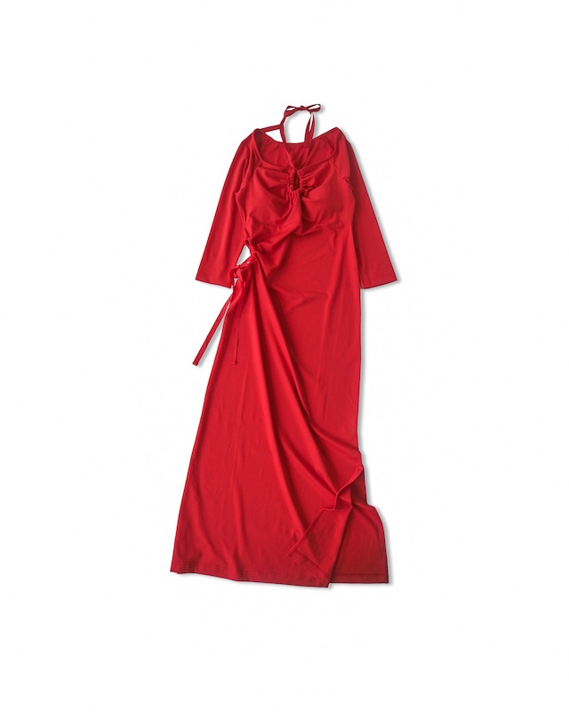 Art  Cut Smooth Dress / Valencia Red