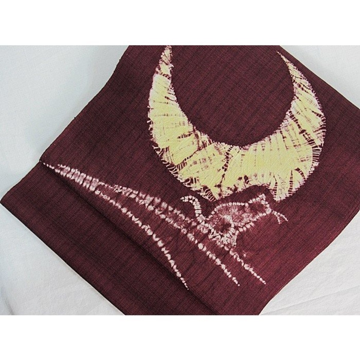 新品・未仕立て】正絹／九寸絞染名古屋帯／上州 桐生絞／泉織物謹製 