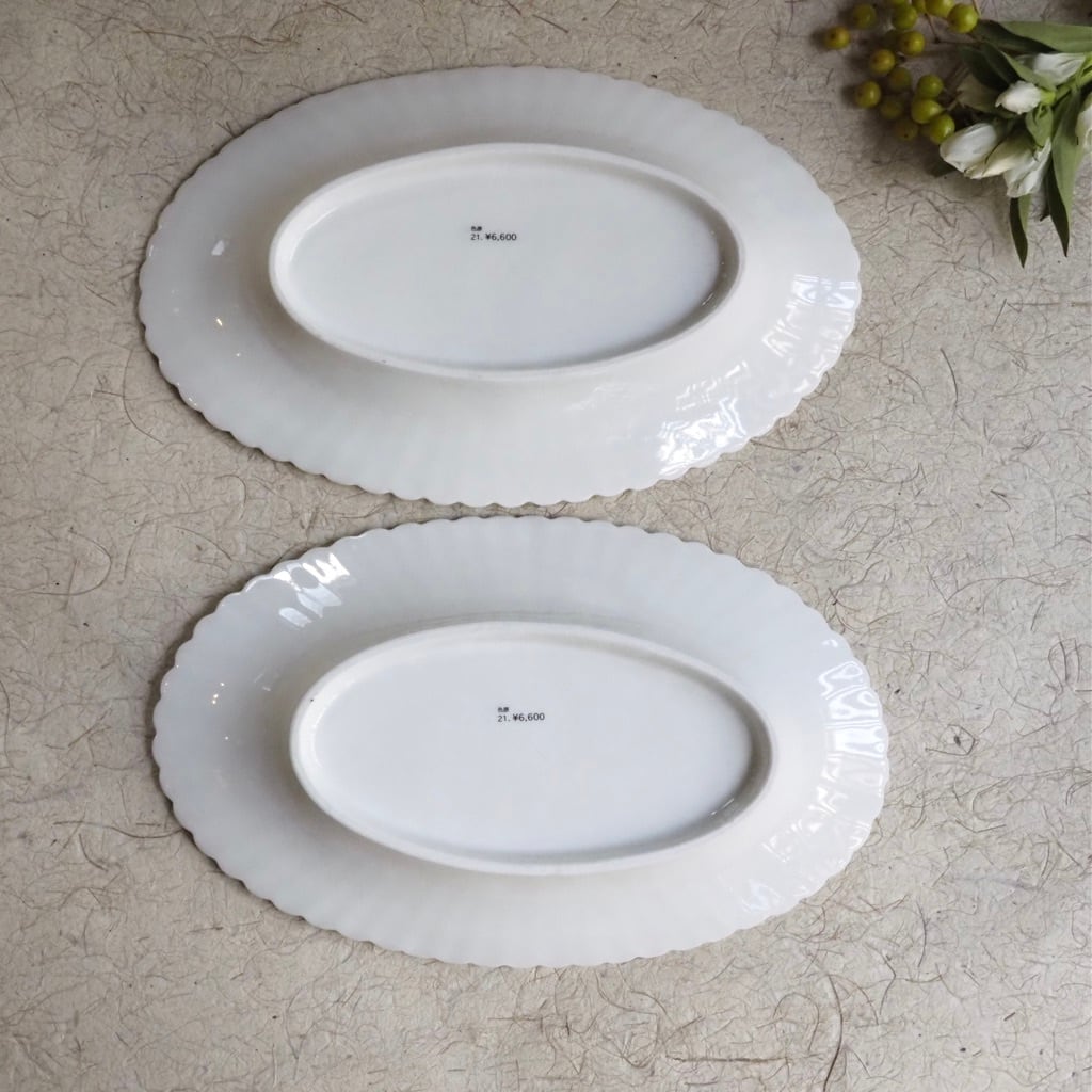 色原 昌希/白磁 オーバル皿