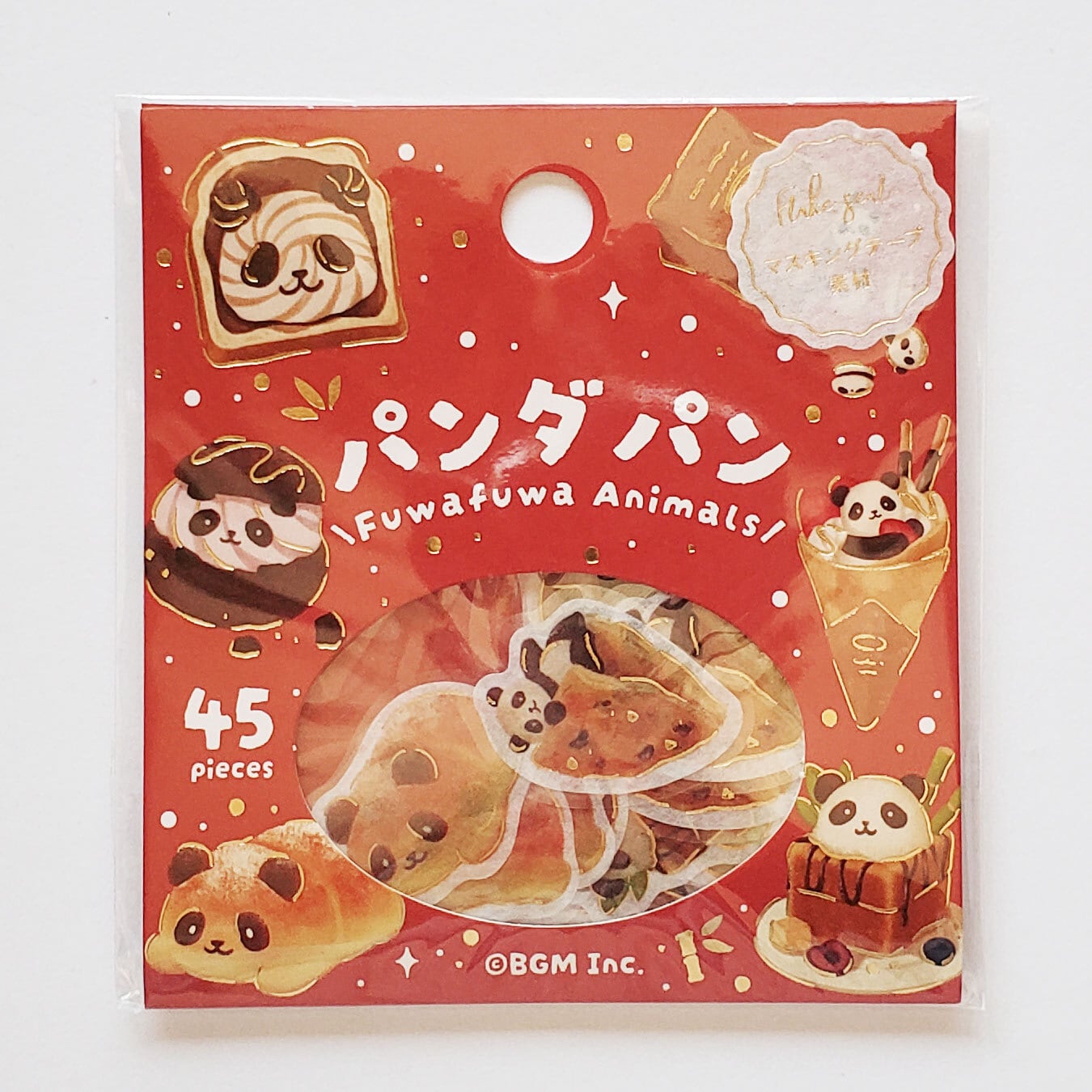 BGM フレークシール ふわふわanimals・パンダパン | 文具雑貨 RAIN