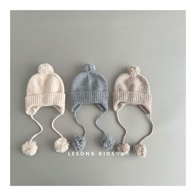 6color ポンポンニットボンネット