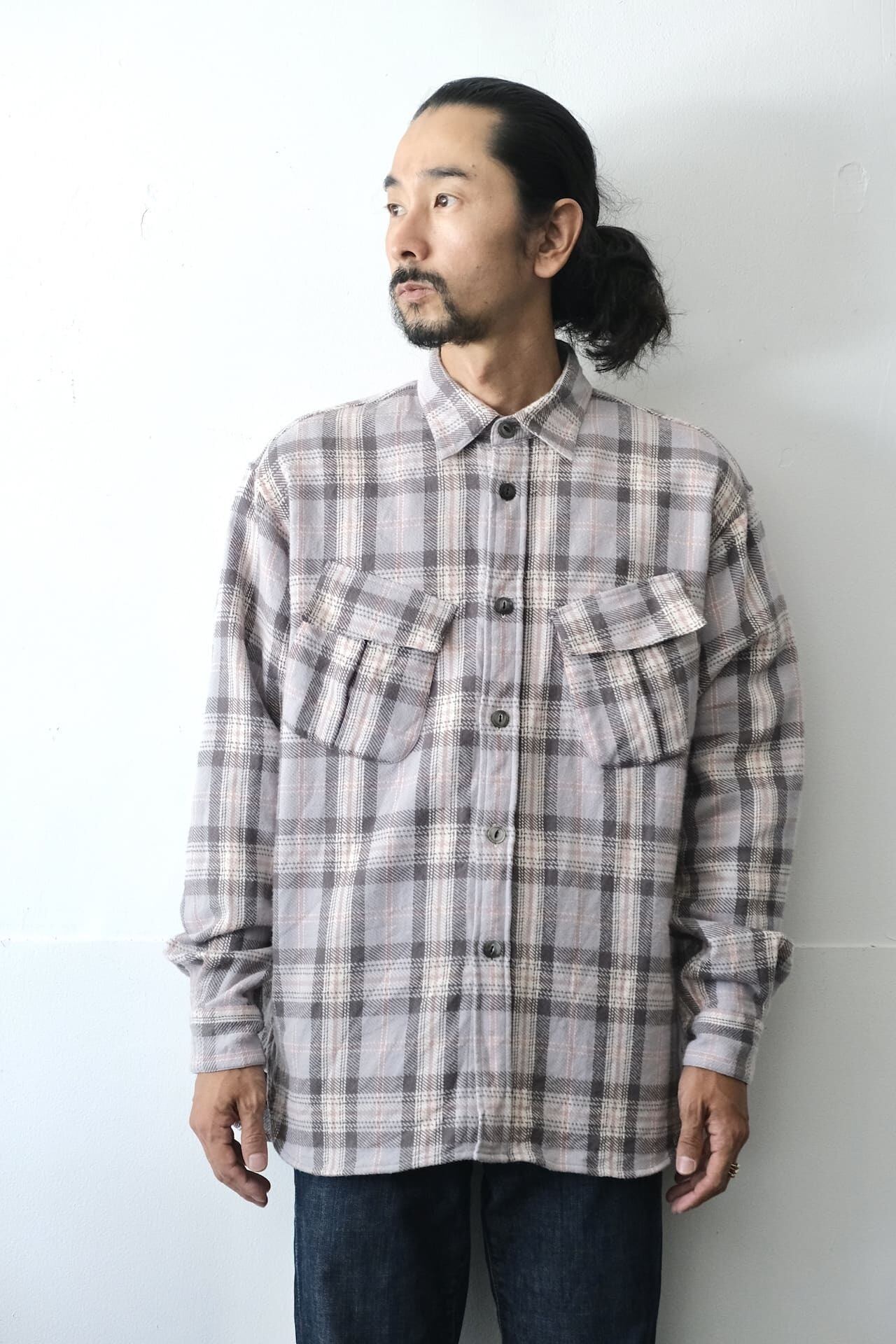 FUJITO フジト　Fatigue Shirt 1 ネルシャツ FUJITO Fatigue Shirt Pink Check,Blue Check | Directors Web Shop