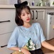 ✞ 刺繍Tシャツ シャツブラウスラウンドネック スウィート フラワーデザイン ✞ゴスロリ SM ミリ 甘ロリ クラロリ 和ロリ エレガント 黒ロリ 姫ロリ 華ロリ BB-BB3776203