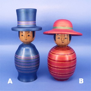 《 土湯系・陳野原幸紀 工人 》帽子こけし