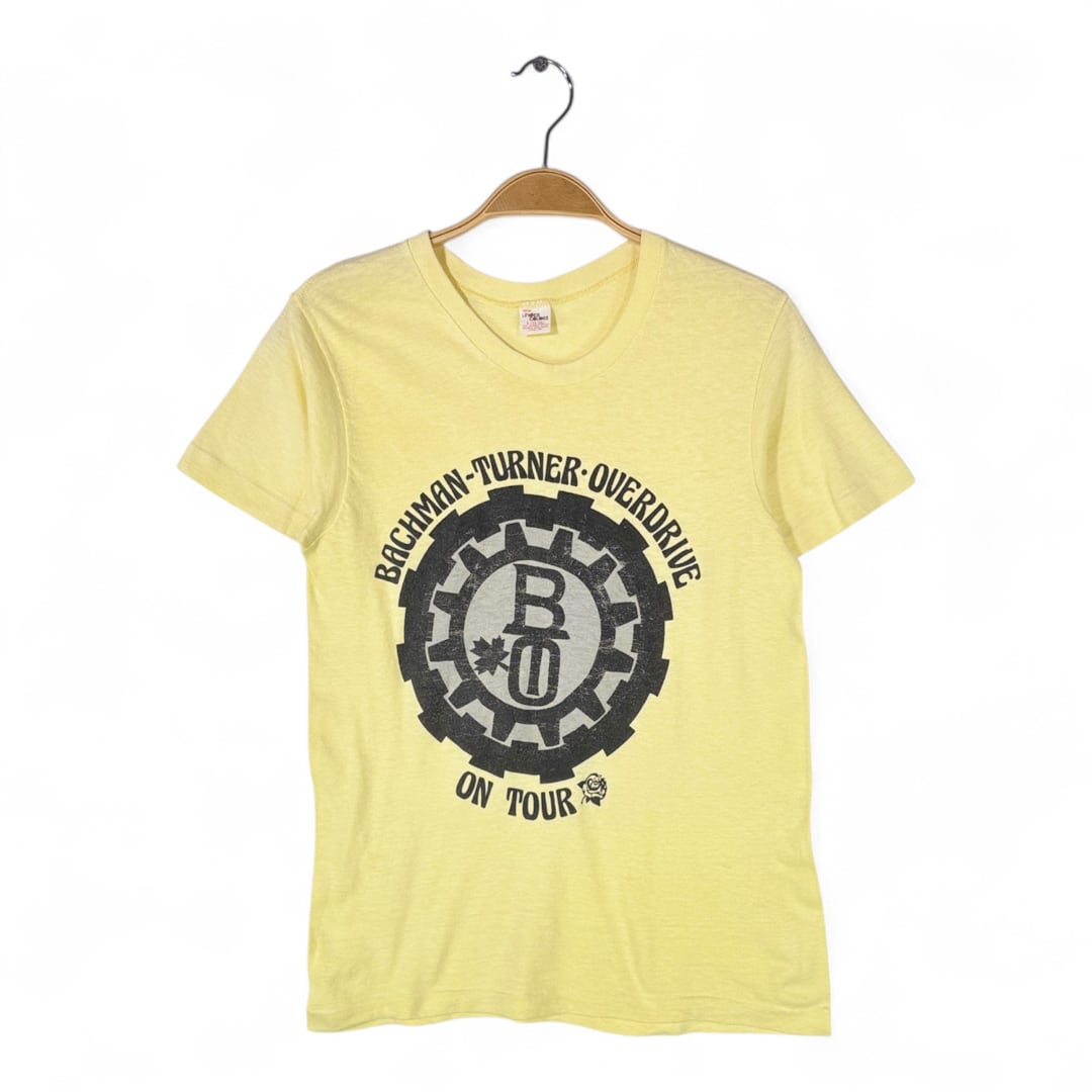 70s BTO バックマンターナーオーバードライブ ヴィンテージTシャツ ロックTシャツ BACHMAN-TURNER OVERDRIVE サイズS 古着 @AAA1376