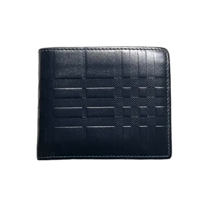 BURBERRY check embossed leather wallet