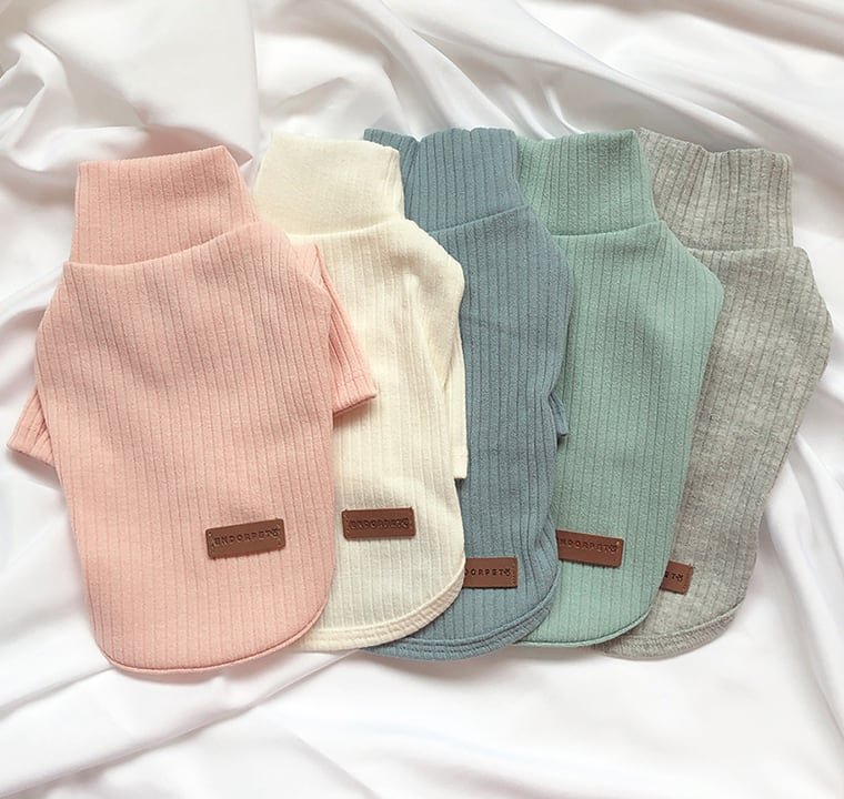 pastel highneck knit top S ~ XL 5color / 犬服 新作 ドッグウェア