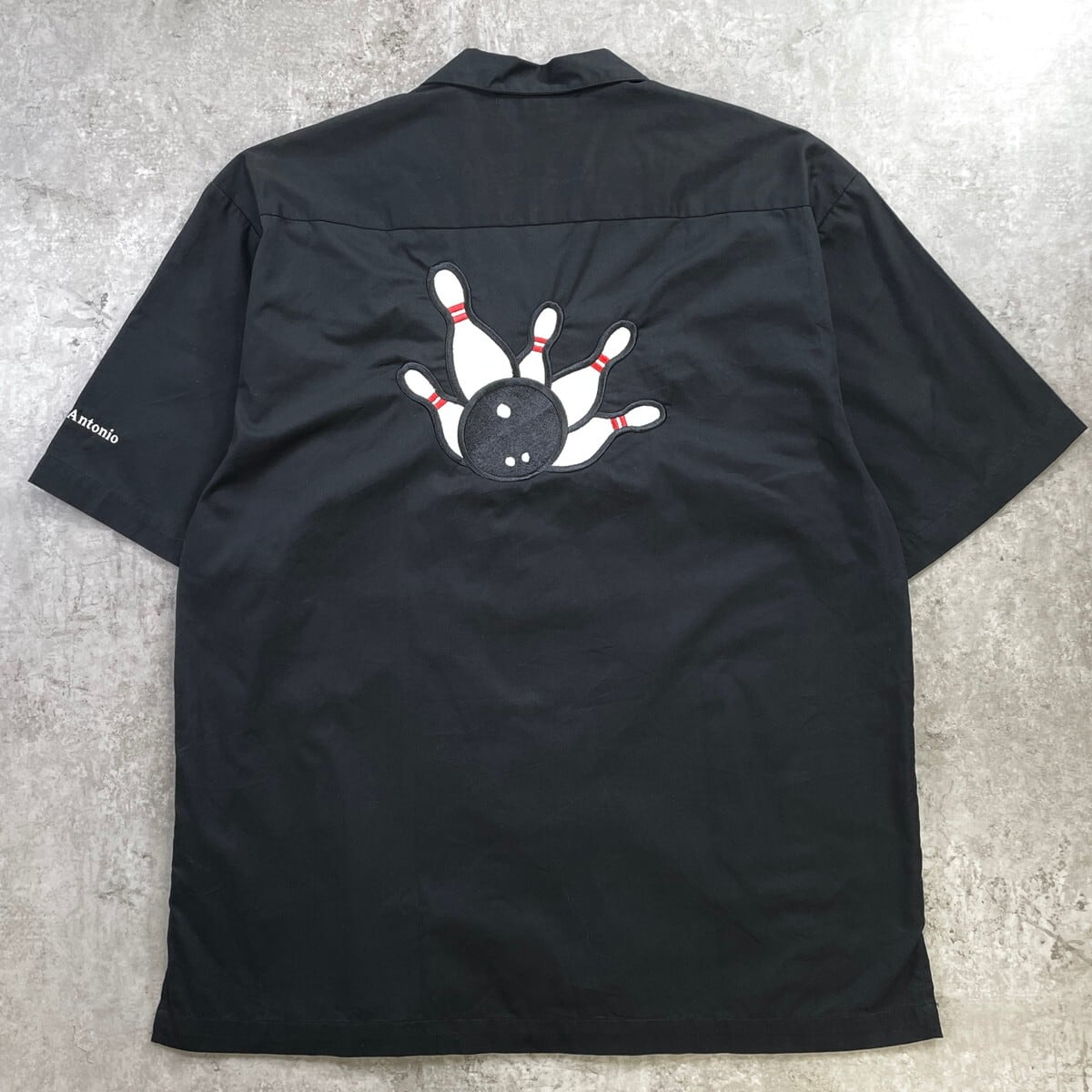 PORT AUTHORITY ツートンカラー 開襟 ボウリングシャツ メンズM 古着