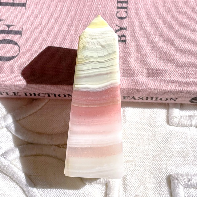 Pink Banded Calcite Point 2 ✧ ピンクバンデッドカルサイト