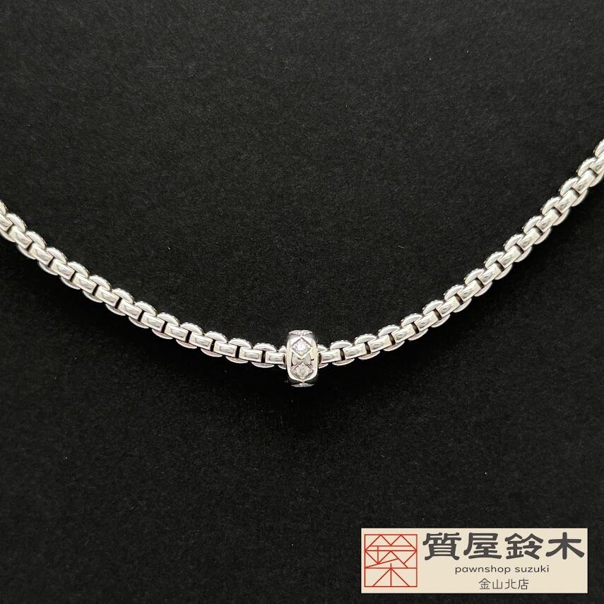 中古A】フォッペ EKAネックレス K18WGダイヤモンドネックレス D0.12 約