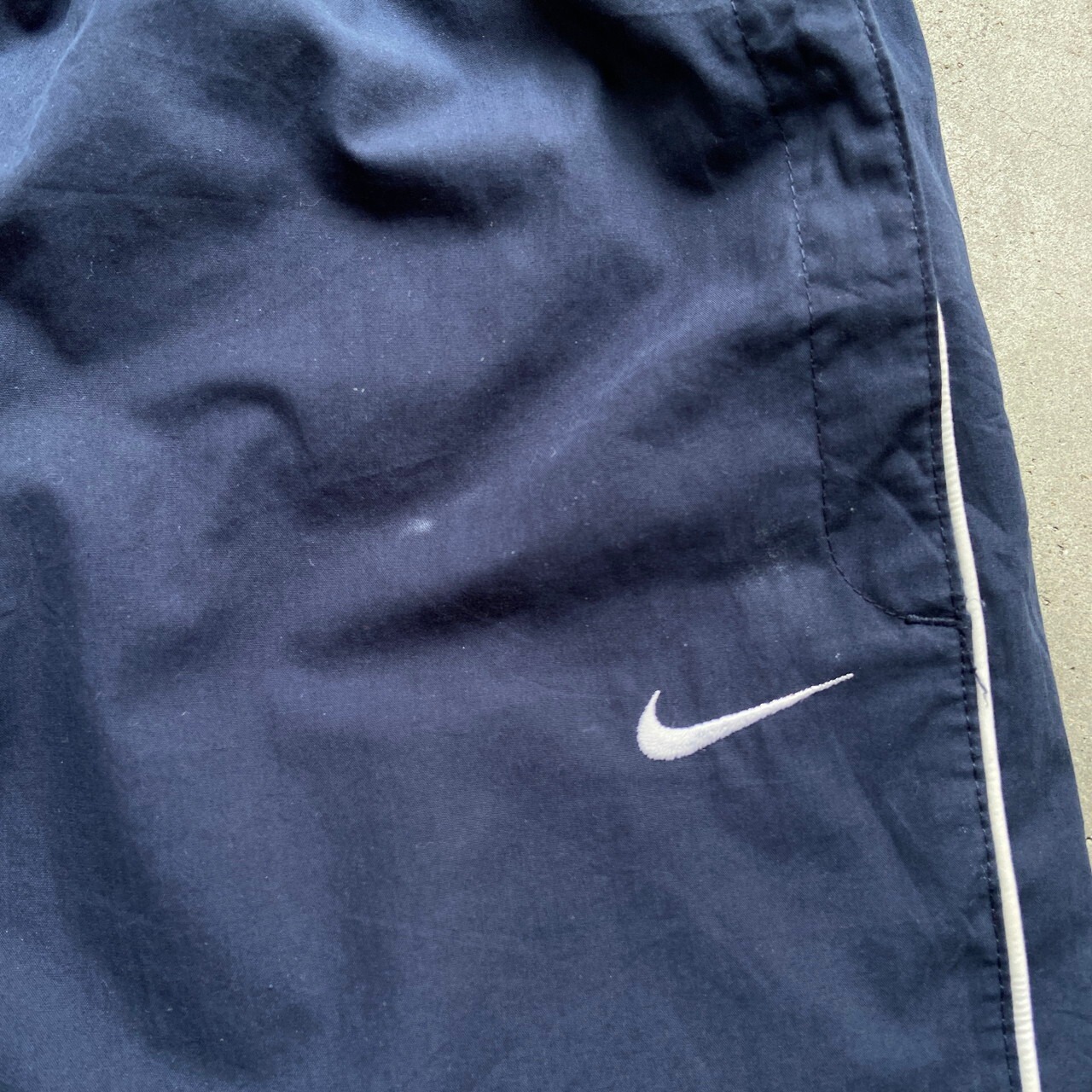 00年代 NIKE ナイキ スウォッシュロゴ 刺繍 サイドライン ナイロン 
