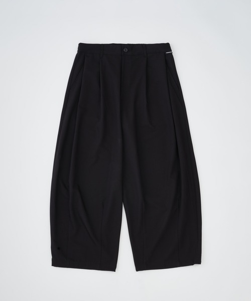 ADAM PATEK woolblend still tuck wide pants (BLK) AP2628003