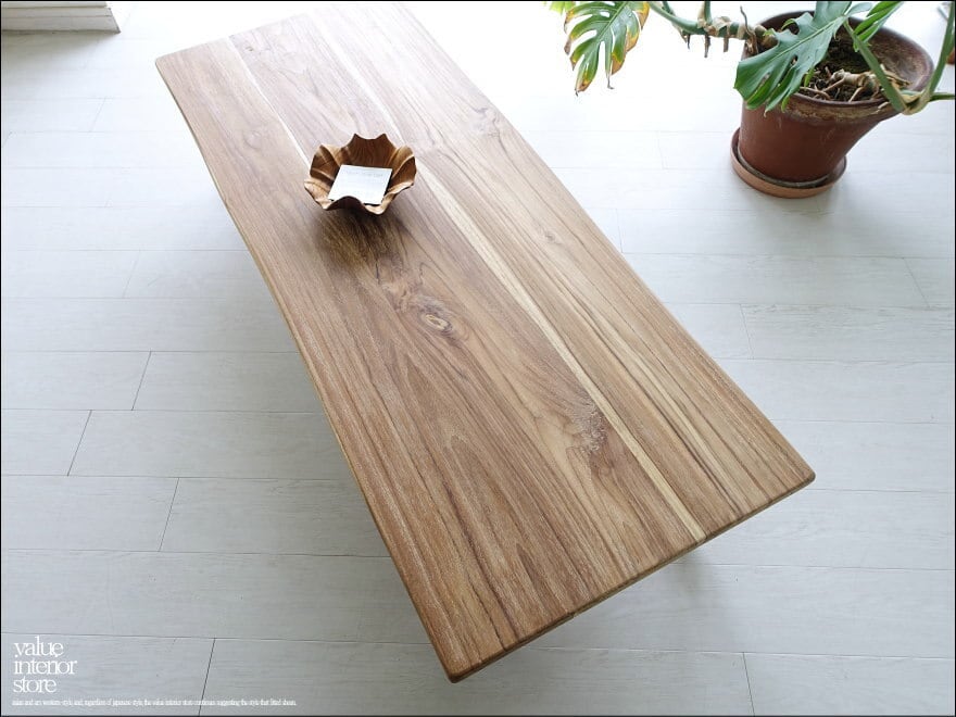 チーク無垢材 リビングテーブルcheib150N 座敷机 座卓 センターテーブル 長机 ローテーブル 無垢材家具 世界三大銘木 幅150cm