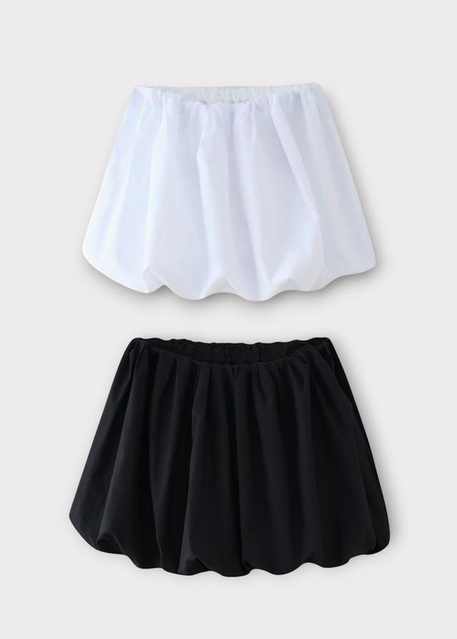 バルーンスカート 【WHITE】【BLACK】